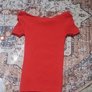 Ann Taylor Petite Red Knit Top